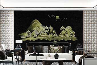 铜川森佰汇航空纤维墙咔（湖光山色）